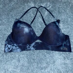 PINK Victoria's Secret Black Tie-Dye Sports Bra